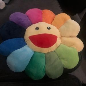 Takashi Murakami KiKi Ohaha Rainbow Flower Plush Cushion KaiKai Pillow new